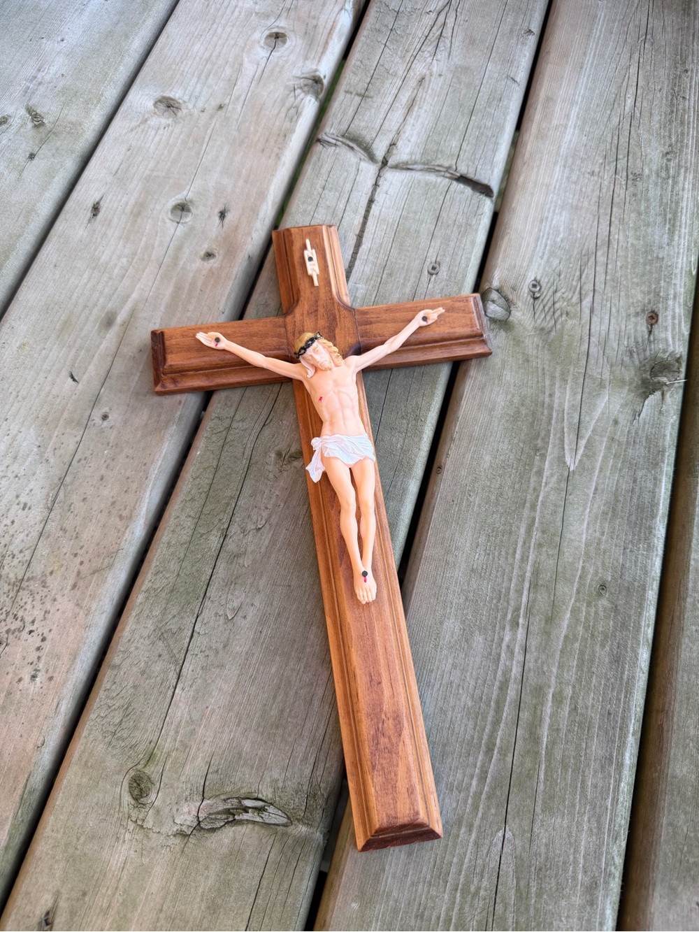 Wooden Wall Crucifix Cross with Corpus of Jesus Christ 13” Religious Catholic